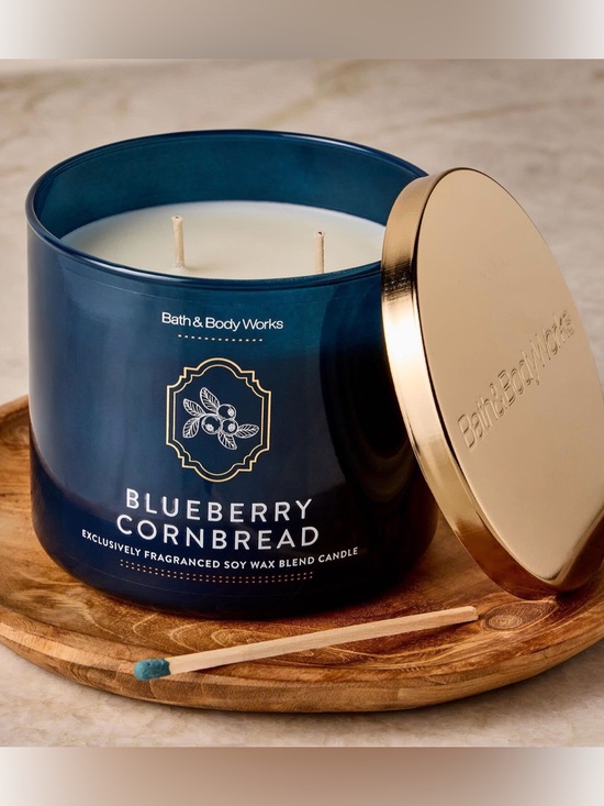 Bath & Body Works Other - New Bath & Body Works Blueberry Cornbread
3-Wick Candle